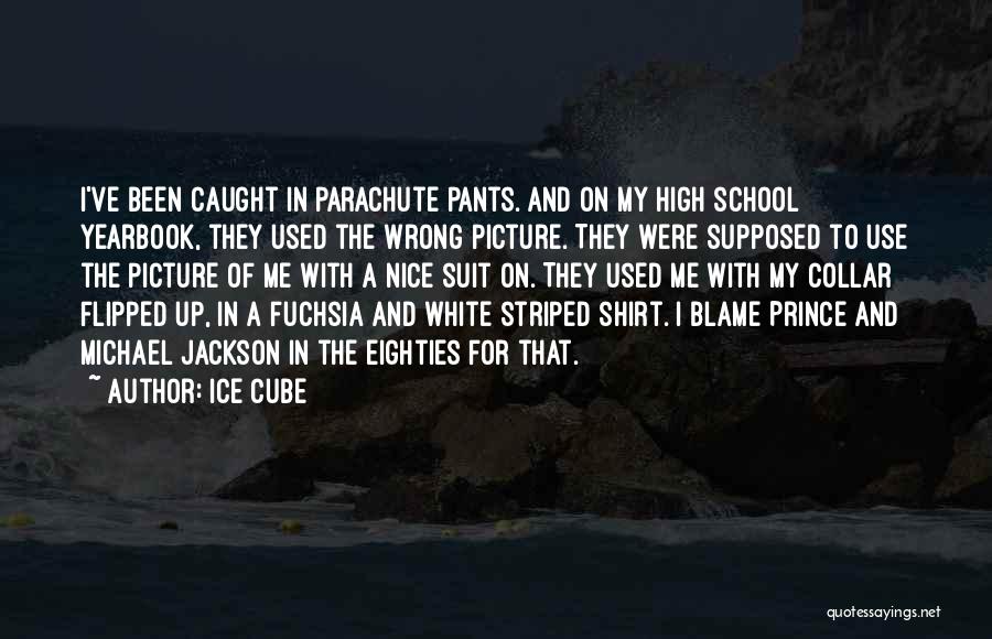 Ice Cube Quotes: I've Been Caught In Parachute Pants. And On My High School Yearbook, They Used The Wrong Picture. They Were Supposed