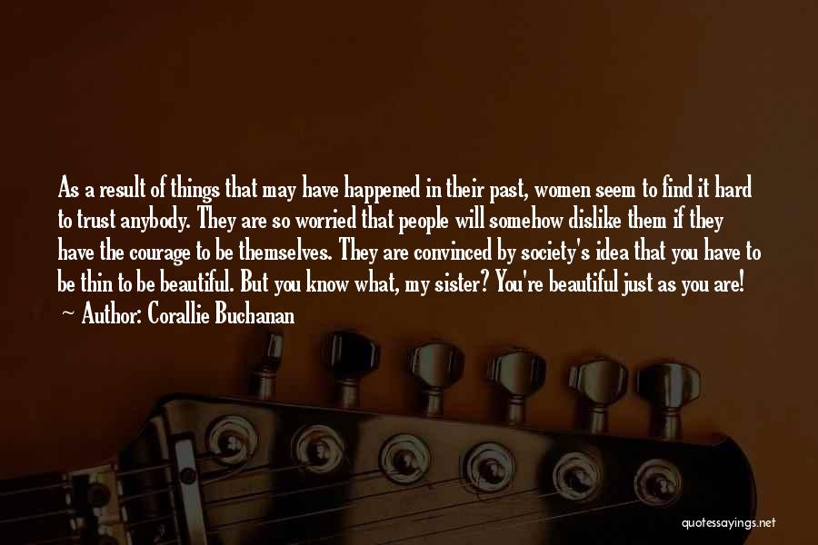 Corallie Buchanan Quotes: As A Result Of Things That May Have Happened In Their Past, Women Seem To Find It Hard To Trust