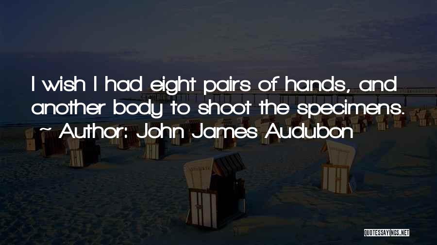 John James Audubon Quotes: I Wish I Had Eight Pairs Of Hands, And Another Body To Shoot The Specimens.