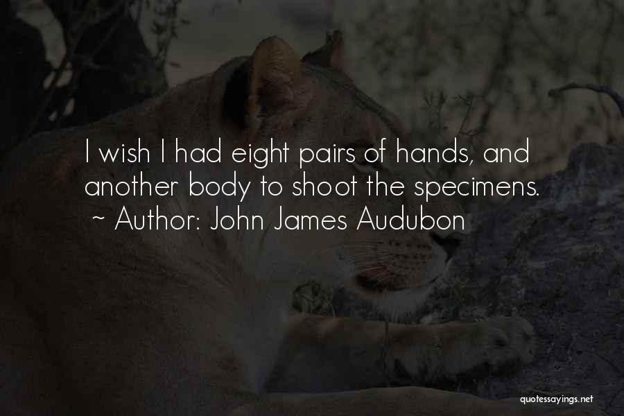 John James Audubon Quotes: I Wish I Had Eight Pairs Of Hands, And Another Body To Shoot The Specimens.