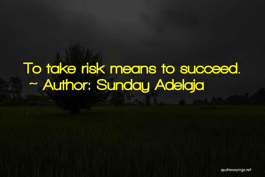 Sunday Adelaja Quotes: To Take Risk Means To Succeed.