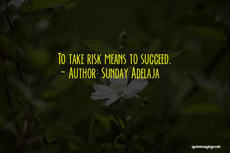 Sunday Adelaja Quotes: To Take Risk Means To Succeed.