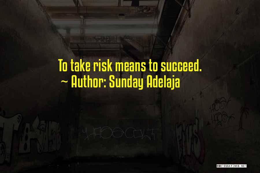 Sunday Adelaja Quotes: To Take Risk Means To Succeed.