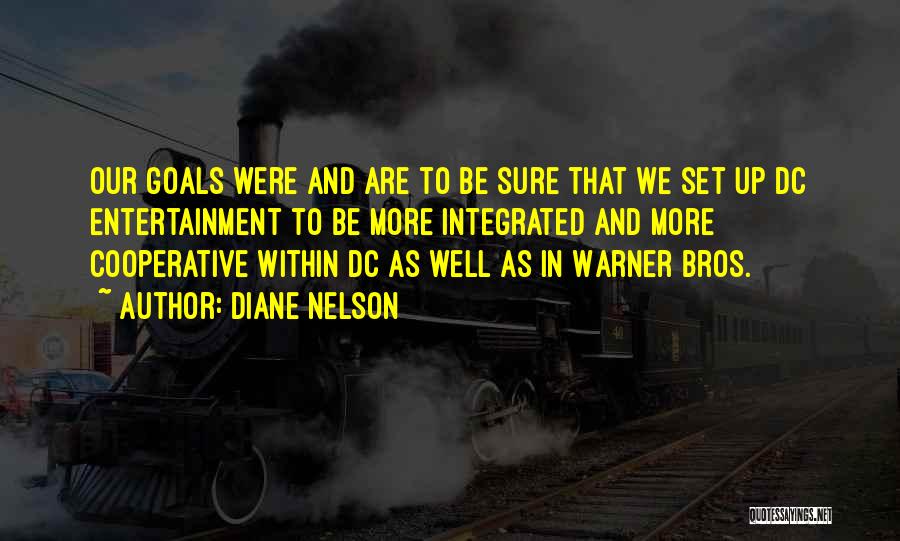 Diane Nelson Quotes: Our Goals Were And Are To Be Sure That We Set Up Dc Entertainment To Be More Integrated And More