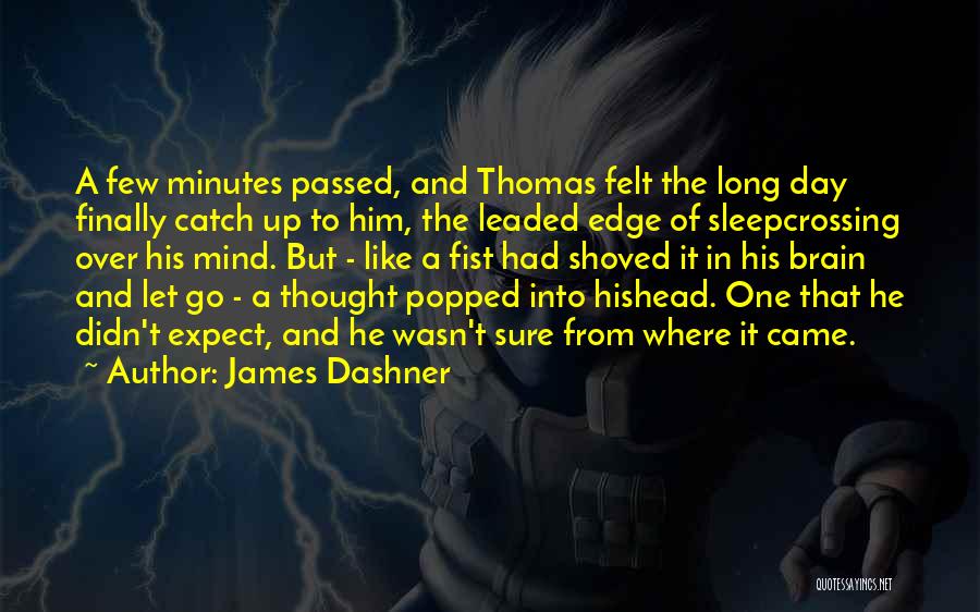 James Dashner Quotes: A Few Minutes Passed, And Thomas Felt The Long Day Finally Catch Up To Him, The Leaded Edge Of Sleepcrossing