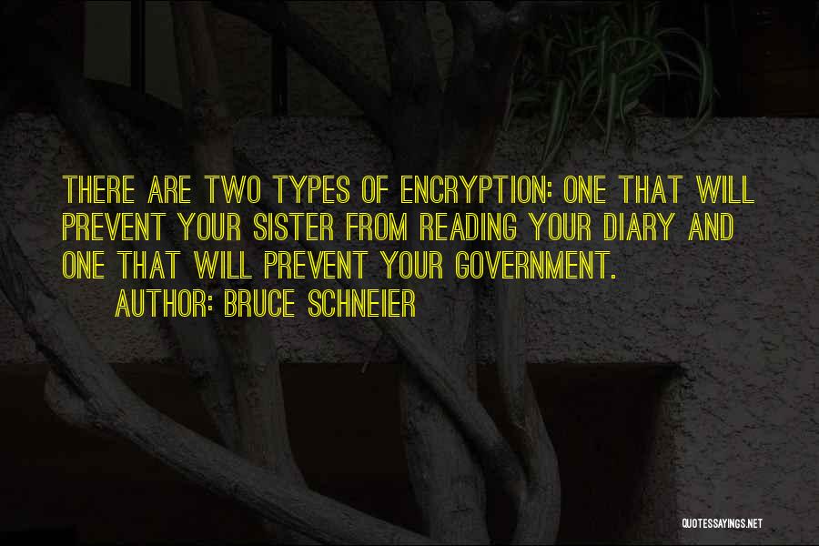 Bruce Schneier Quotes: There Are Two Types Of Encryption: One That Will Prevent Your Sister From Reading Your Diary And One That Will