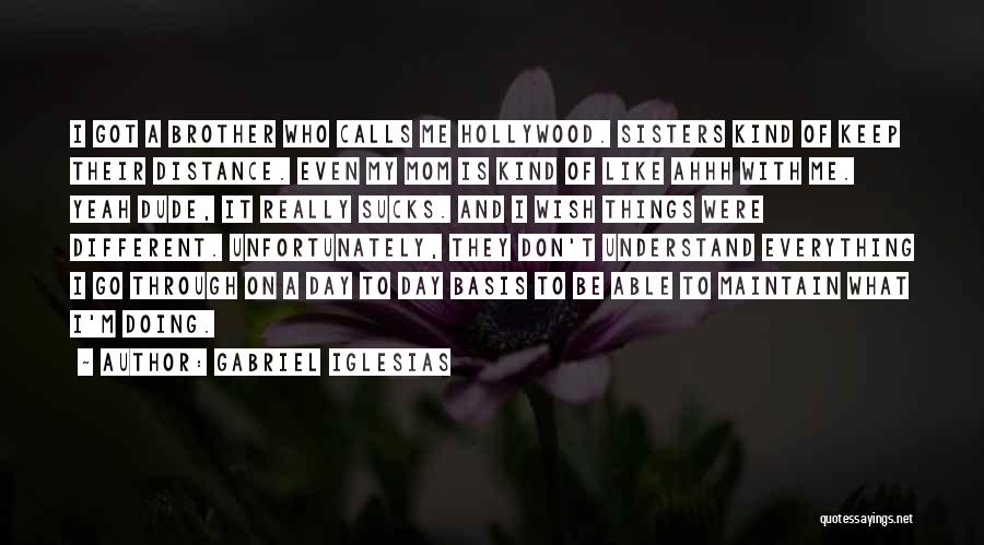 Gabriel Iglesias Quotes: I Got A Brother Who Calls Me Hollywood. Sisters Kind Of Keep Their Distance. Even My Mom Is Kind Of