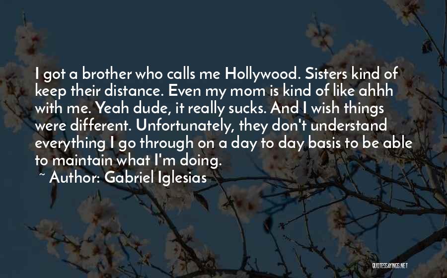 Gabriel Iglesias Quotes: I Got A Brother Who Calls Me Hollywood. Sisters Kind Of Keep Their Distance. Even My Mom Is Kind Of