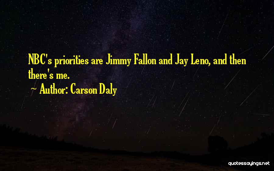 Carson Daly Quotes: Nbc's Priorities Are Jimmy Fallon And Jay Leno, And Then There's Me.