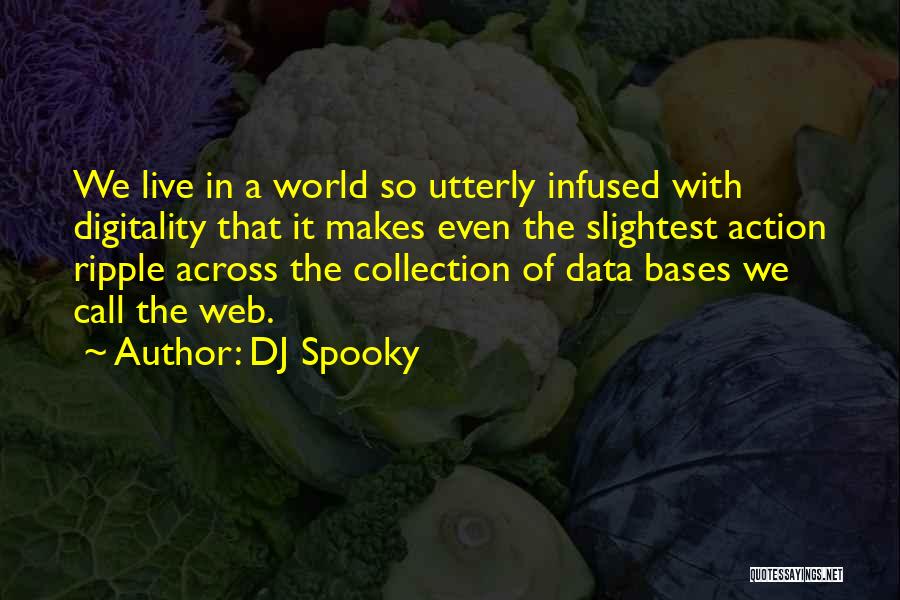 DJ Spooky Quotes: We Live In A World So Utterly Infused With Digitality That It Makes Even The Slightest Action Ripple Across The