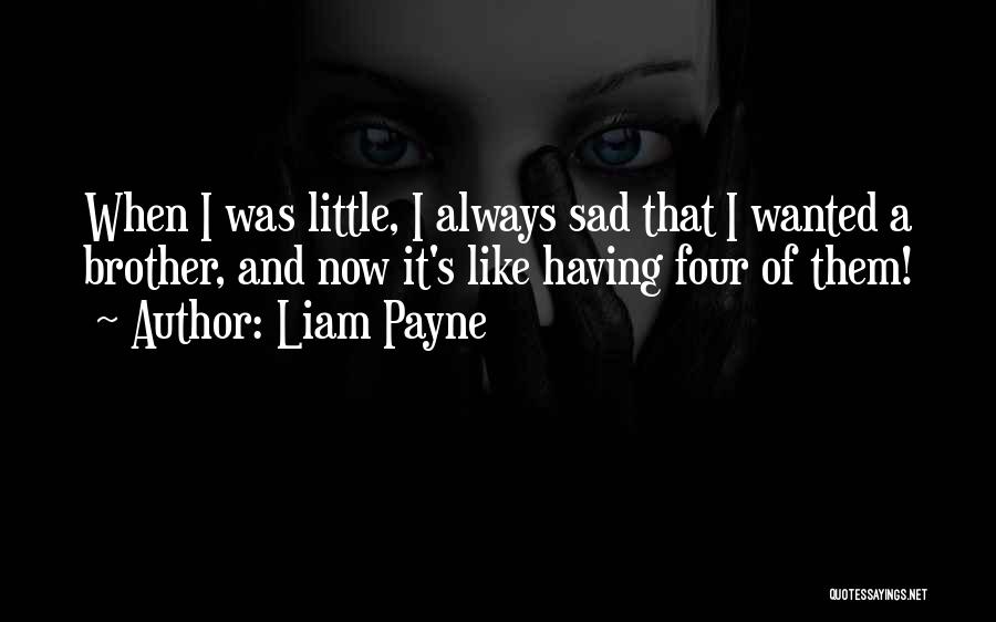 Liam Payne Quotes: When I Was Little, I Always Sad That I Wanted A Brother, And Now It's Like Having Four Of Them!