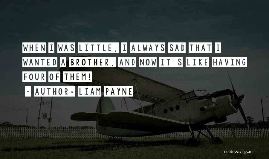 Liam Payne Quotes: When I Was Little, I Always Sad That I Wanted A Brother, And Now It's Like Having Four Of Them!