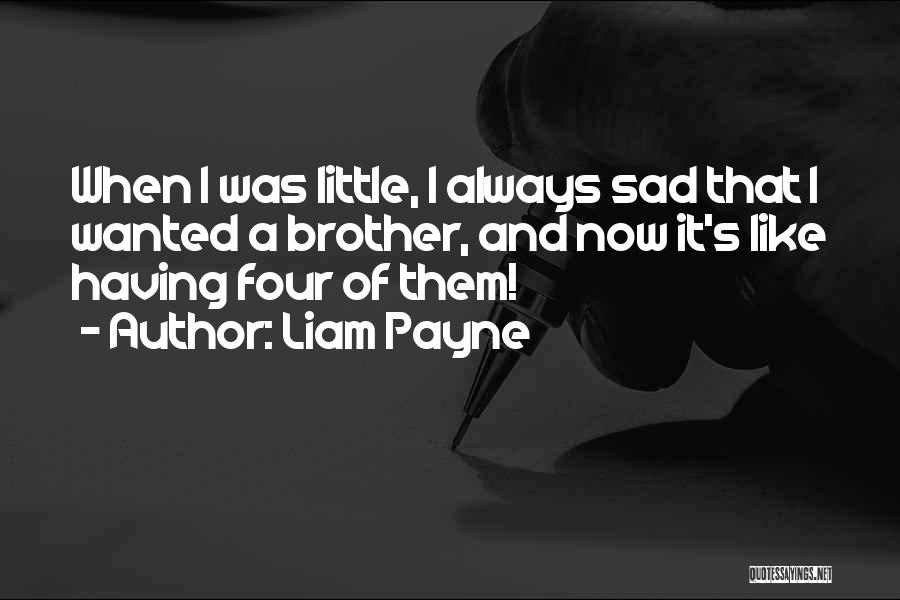 Liam Payne Quotes: When I Was Little, I Always Sad That I Wanted A Brother, And Now It's Like Having Four Of Them!