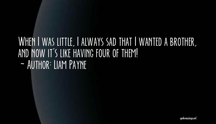 Liam Payne Quotes: When I Was Little, I Always Sad That I Wanted A Brother, And Now It's Like Having Four Of Them!