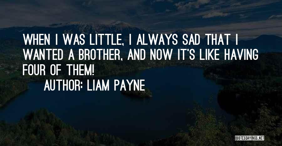 Liam Payne Quotes: When I Was Little, I Always Sad That I Wanted A Brother, And Now It's Like Having Four Of Them!