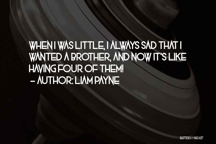 Liam Payne Quotes: When I Was Little, I Always Sad That I Wanted A Brother, And Now It's Like Having Four Of Them!