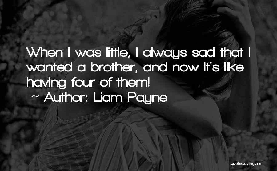 Liam Payne Quotes: When I Was Little, I Always Sad That I Wanted A Brother, And Now It's Like Having Four Of Them!