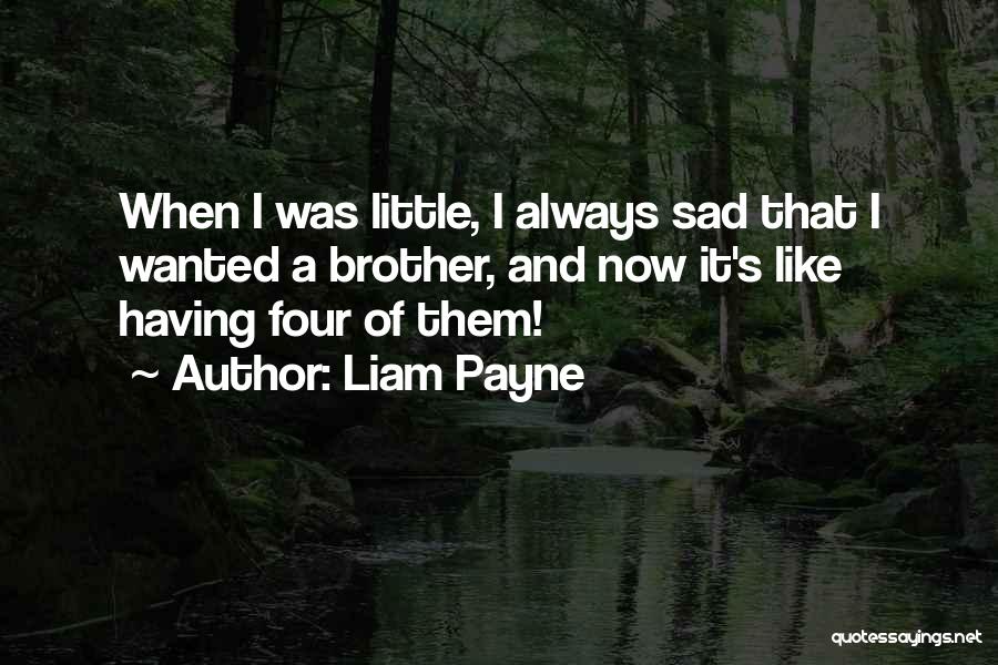 Liam Payne Quotes: When I Was Little, I Always Sad That I Wanted A Brother, And Now It's Like Having Four Of Them!