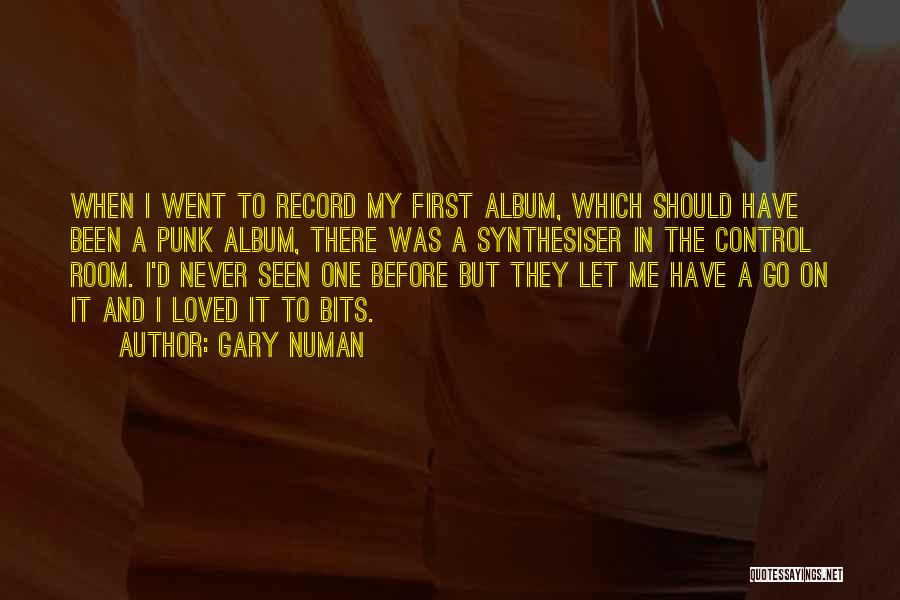 Gary Numan Quotes: When I Went To Record My First Album, Which Should Have Been A Punk Album, There Was A Synthesiser In