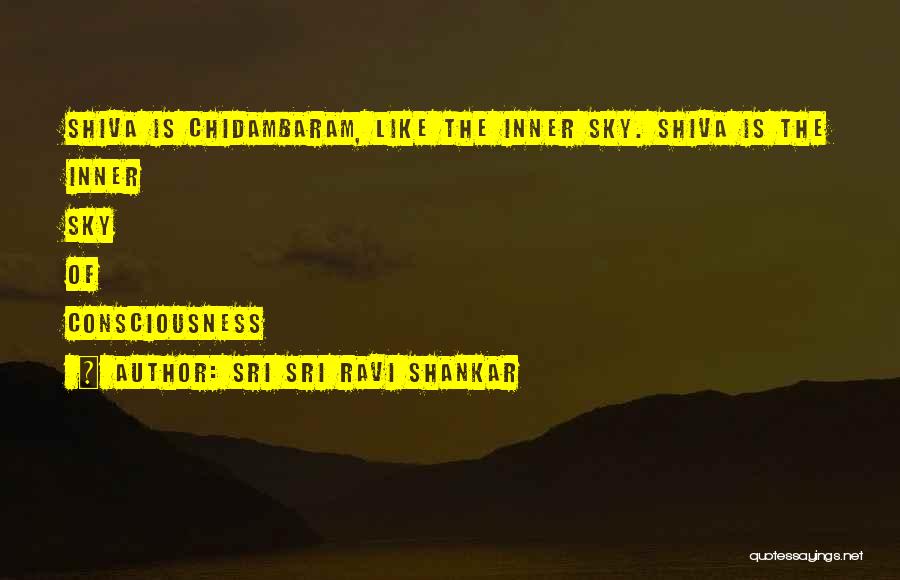 Sri Sri Ravi Shankar Quotes: Shiva Is Chidambaram, Like The Inner Sky. Shiva Is The Inner Sky Of Consciousness