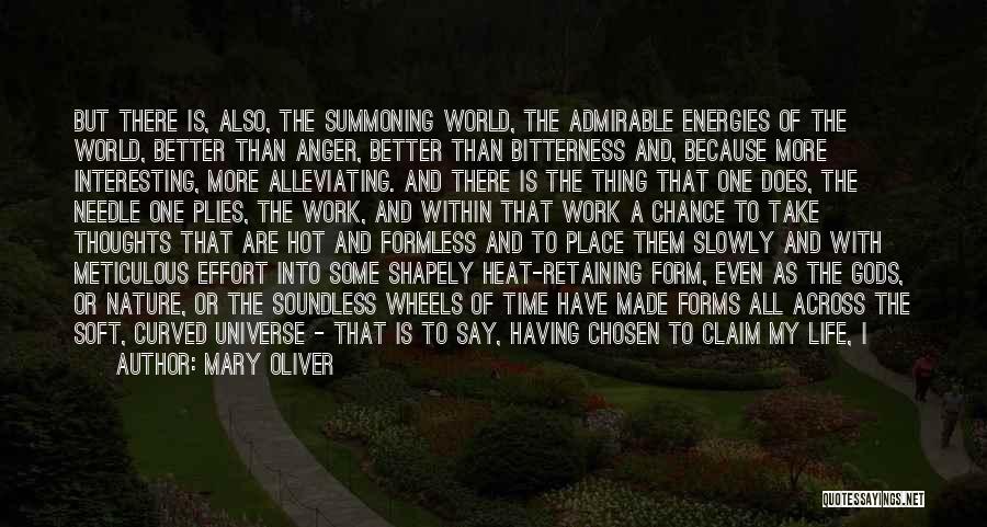 Mary Oliver Quotes: But There Is, Also, The Summoning World, The Admirable Energies Of The World, Better Than Anger, Better Than Bitterness And,