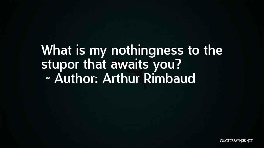 Arthur Rimbaud Quotes: What Is My Nothingness To The Stupor That Awaits You?