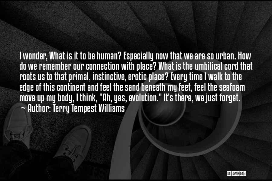 Terry Tempest Williams Quotes: I Wonder, What Is It To Be Human? Especially Now That We Are So Urban. How Do We Remember Our