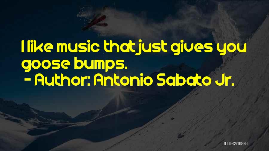 Antonio Sabato Jr. Quotes: I Like Music That Just Gives You Goose Bumps.
