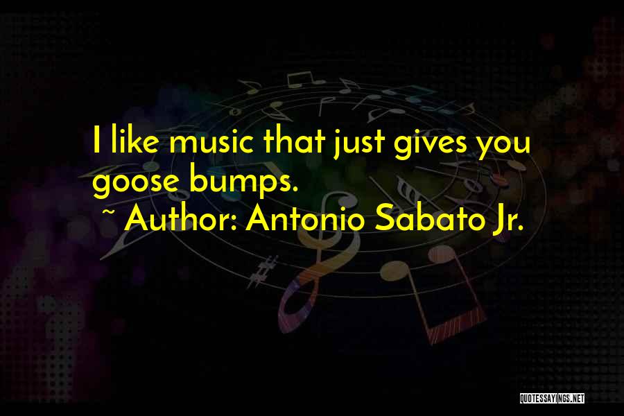Antonio Sabato Jr. Quotes: I Like Music That Just Gives You Goose Bumps.
