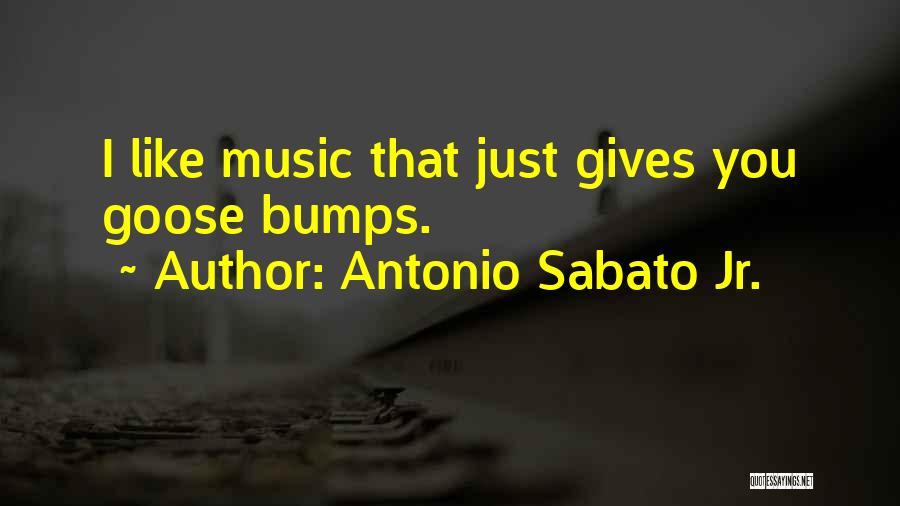Antonio Sabato Jr. Quotes: I Like Music That Just Gives You Goose Bumps.