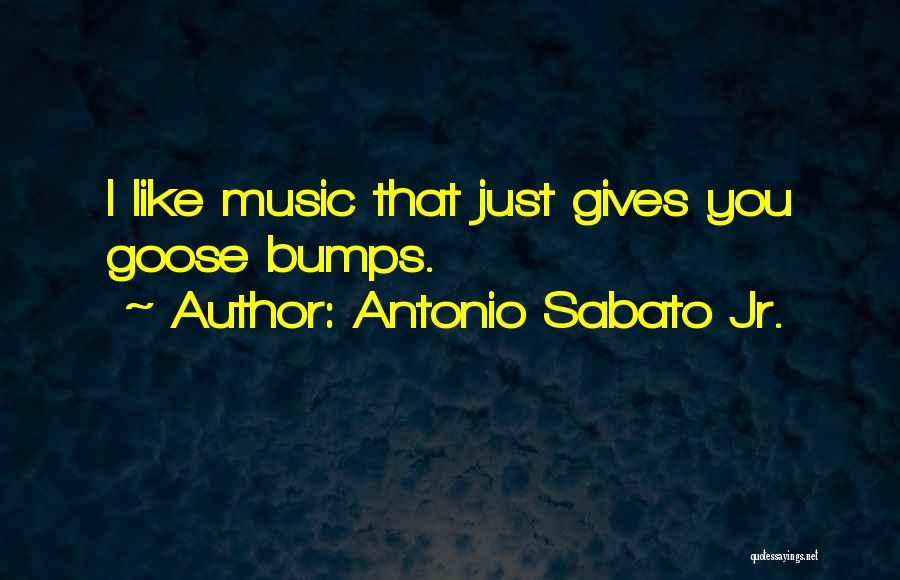 Antonio Sabato Jr. Quotes: I Like Music That Just Gives You Goose Bumps.