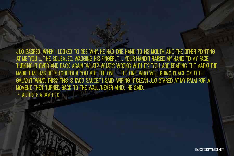 Adam Rex Quotes: J.lo Gasped. When I Looked To See Why, He Had One Hand To His Mouth And The Other Pointing At