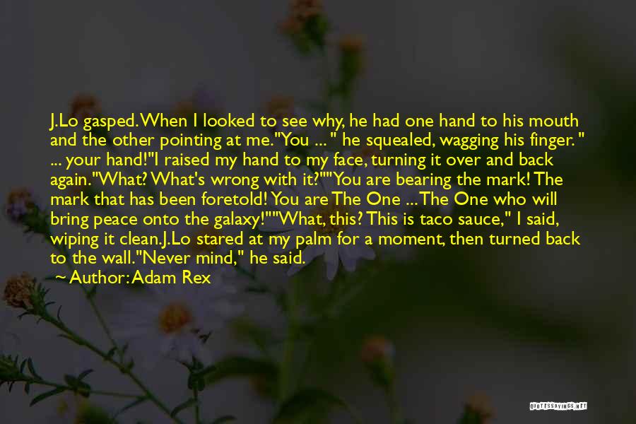 Adam Rex Quotes: J.lo Gasped. When I Looked To See Why, He Had One Hand To His Mouth And The Other Pointing At