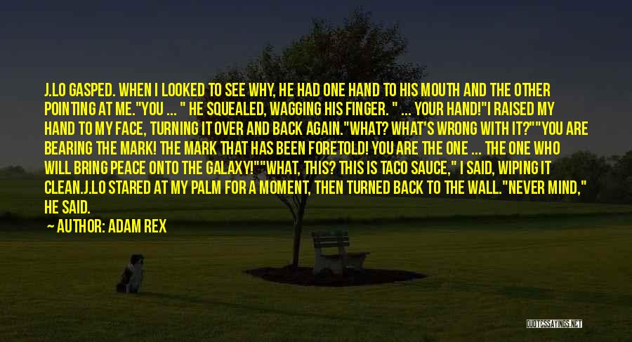 Adam Rex Quotes: J.lo Gasped. When I Looked To See Why, He Had One Hand To His Mouth And The Other Pointing At