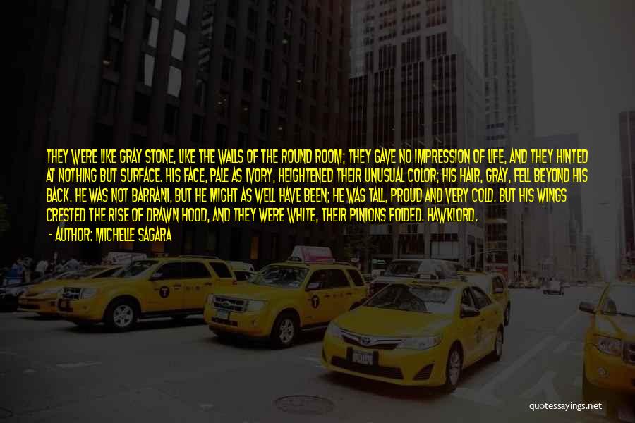 Michelle Sagara Quotes: They Were Like Gray Stone, Like The Walls Of The Round Room; They Gave No Impression Of Life, And They