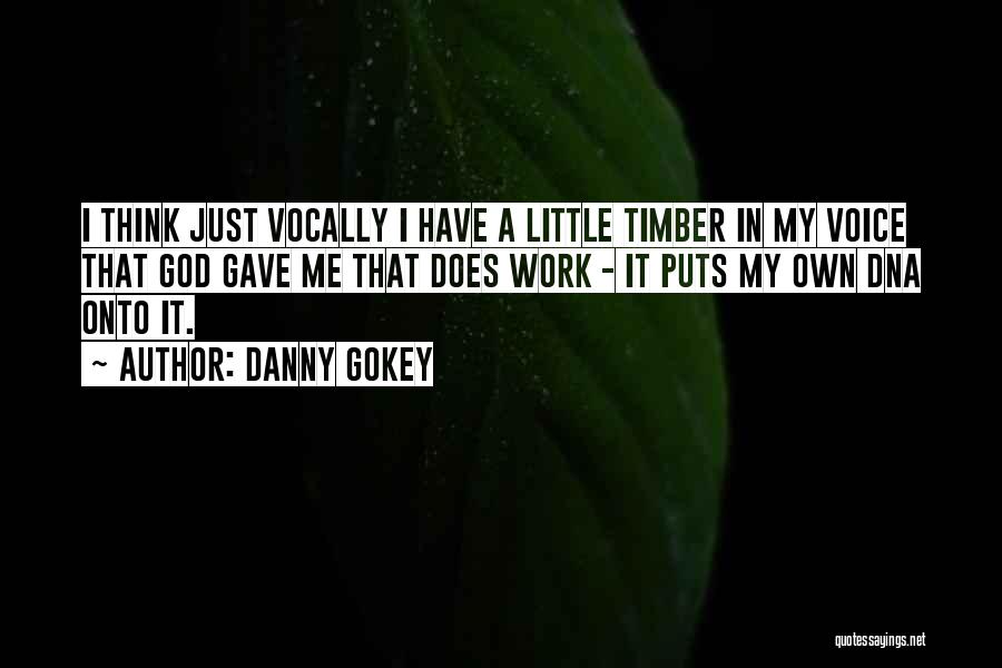 Danny Gokey Quotes: I Think Just Vocally I Have A Little Timber In My Voice That God Gave Me That Does Work -