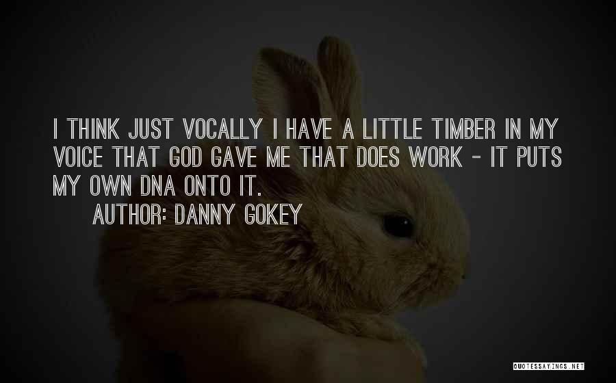 Danny Gokey Quotes: I Think Just Vocally I Have A Little Timber In My Voice That God Gave Me That Does Work -