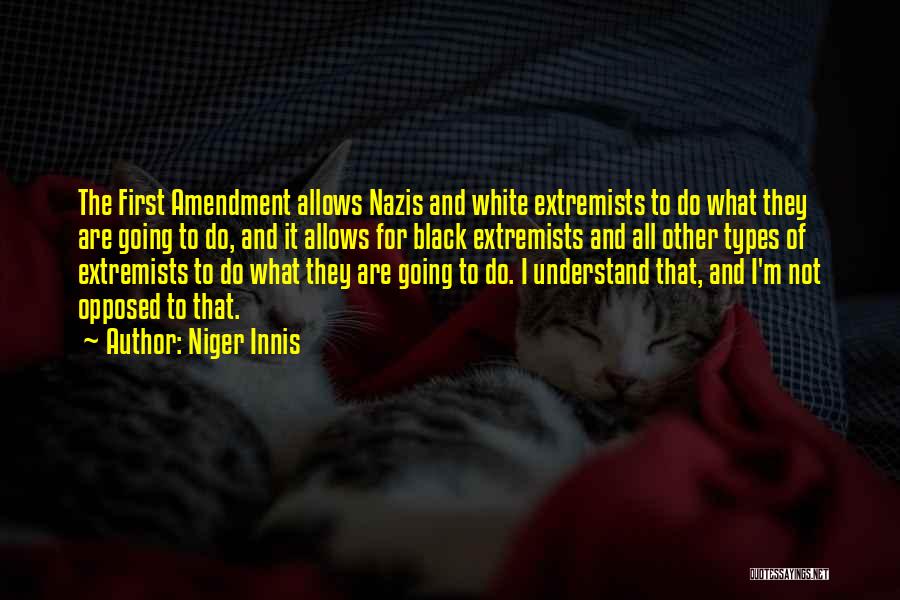 Niger Innis Quotes: The First Amendment Allows Nazis And White Extremists To Do What They Are Going To Do, And It Allows For