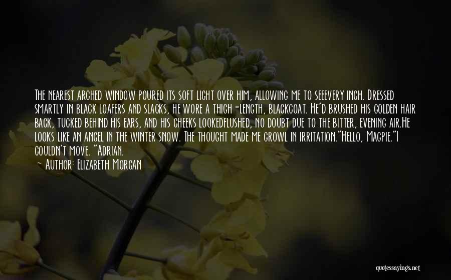 Elizabeth Morgan Quotes: The Nearest Arched Window Poured Its Soft Light Over Him, Allowing Me To Seeevery Inch. Dressed Smartly In Black Loafers