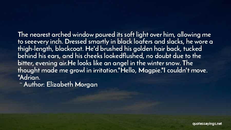 Elizabeth Morgan Quotes: The Nearest Arched Window Poured Its Soft Light Over Him, Allowing Me To Seeevery Inch. Dressed Smartly In Black Loafers