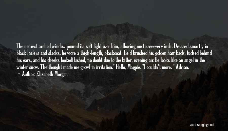 Elizabeth Morgan Quotes: The Nearest Arched Window Poured Its Soft Light Over Him, Allowing Me To Seeevery Inch. Dressed Smartly In Black Loafers