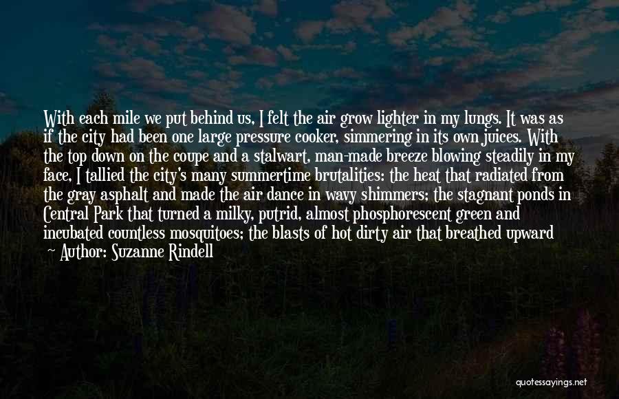 Suzanne Rindell Quotes: With Each Mile We Put Behind Us, I Felt The Air Grow Lighter In My Lungs. It Was As If