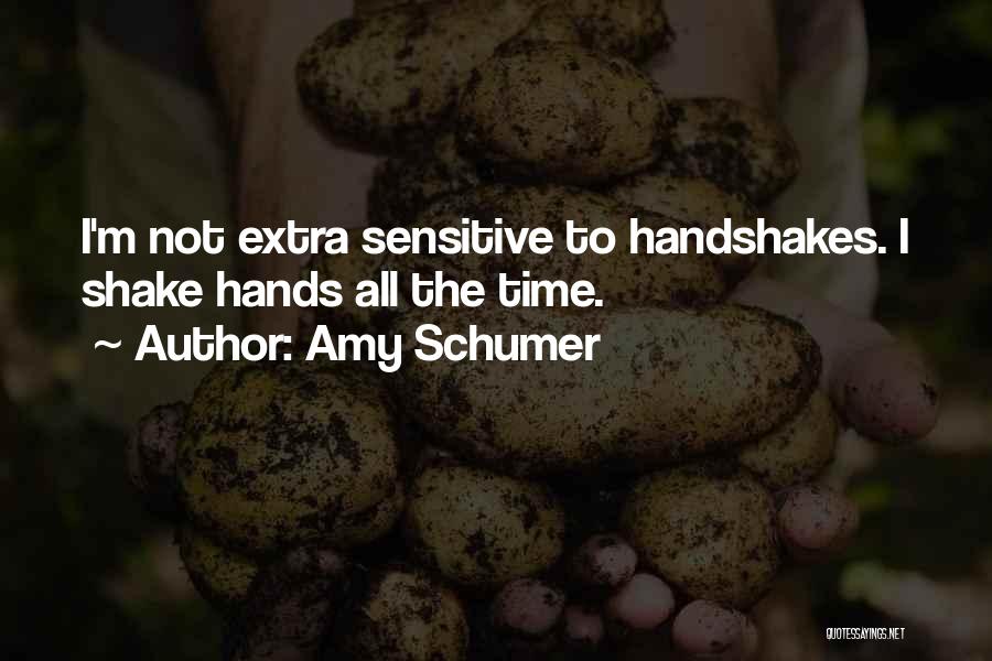 Amy Schumer Quotes: I'm Not Extra Sensitive To Handshakes. I Shake Hands All The Time.