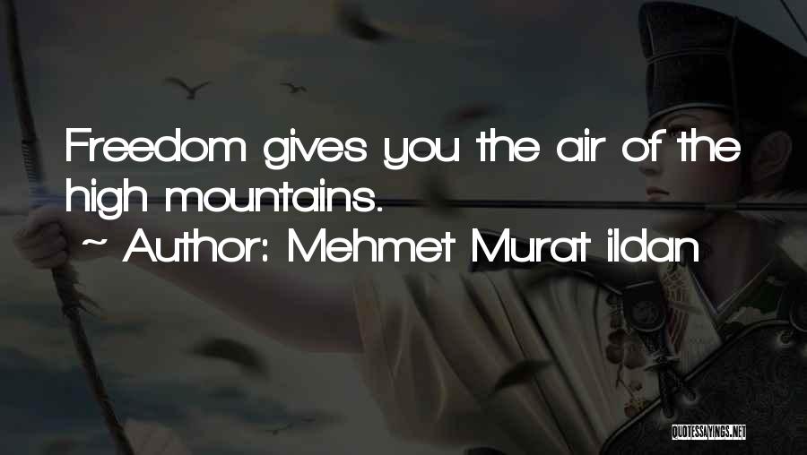 Mehmet Murat Ildan Quotes: Freedom Gives You The Air Of The High Mountains.