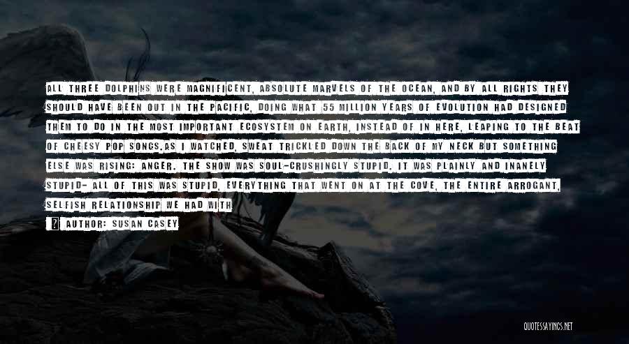 Susan Casey Quotes: All Three Dolphins Were Magnificent, Absolute Marvels Of The Ocean, And By All Rights They Should Have Been Out In