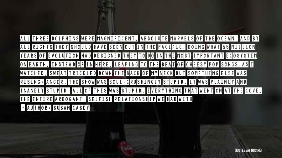 Susan Casey Quotes: All Three Dolphins Were Magnificent, Absolute Marvels Of The Ocean, And By All Rights They Should Have Been Out In