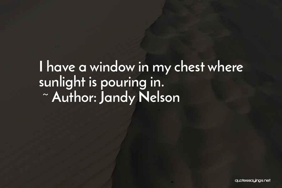 Jandy Nelson Quotes: I Have A Window In My Chest Where Sunlight Is Pouring In.