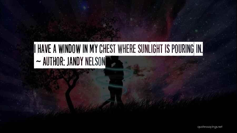 Jandy Nelson Quotes: I Have A Window In My Chest Where Sunlight Is Pouring In.