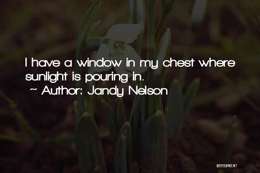 Jandy Nelson Quotes: I Have A Window In My Chest Where Sunlight Is Pouring In.