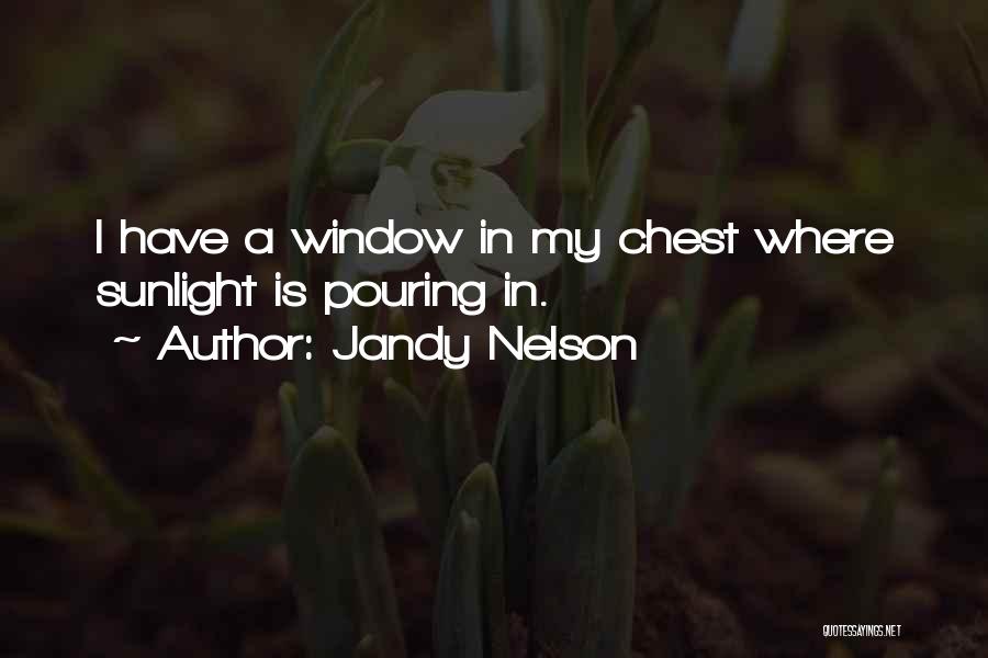 Jandy Nelson Quotes: I Have A Window In My Chest Where Sunlight Is Pouring In.